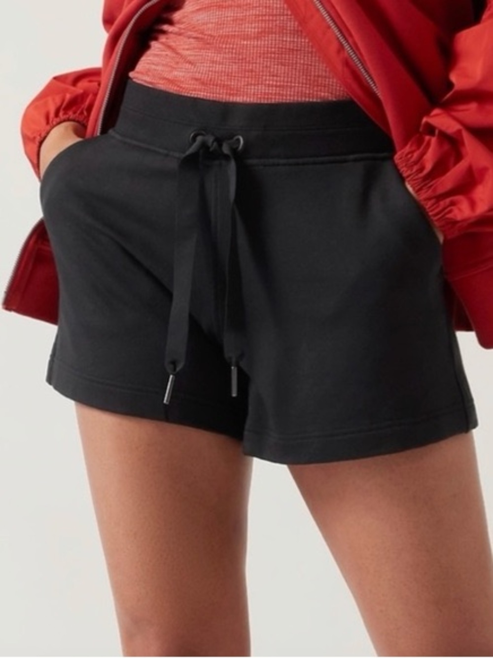 Large Athleta balance drawstring shorts Black Women's Lounge